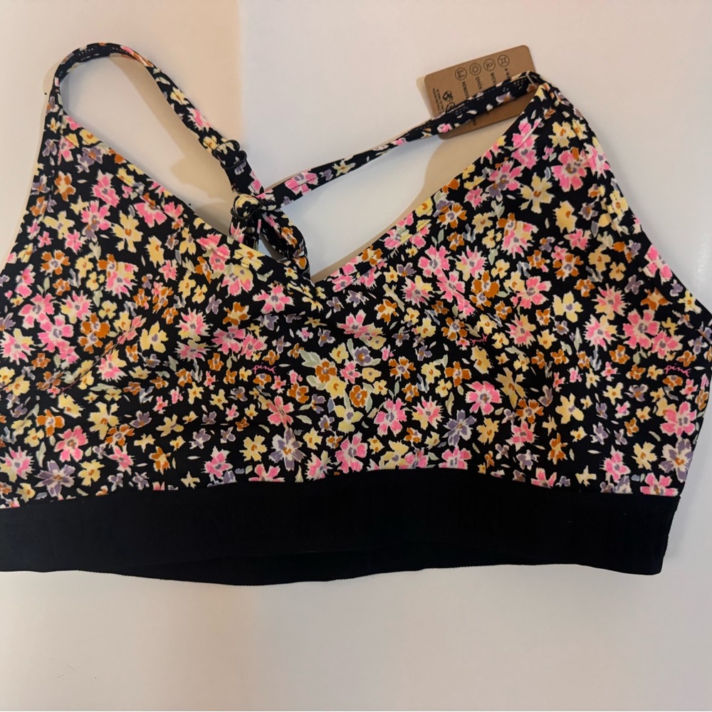Victorias Secret Floral Women's Bralette - Black and Pink NWT
